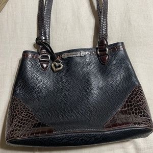 Vintage Black Leather Brighton bag